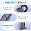 Portable Fan, Rechargeable Handheld Fans with Speed Adjustable, Summer Mini Portable Hand Fans for Travel, Vacation, Camping Etc