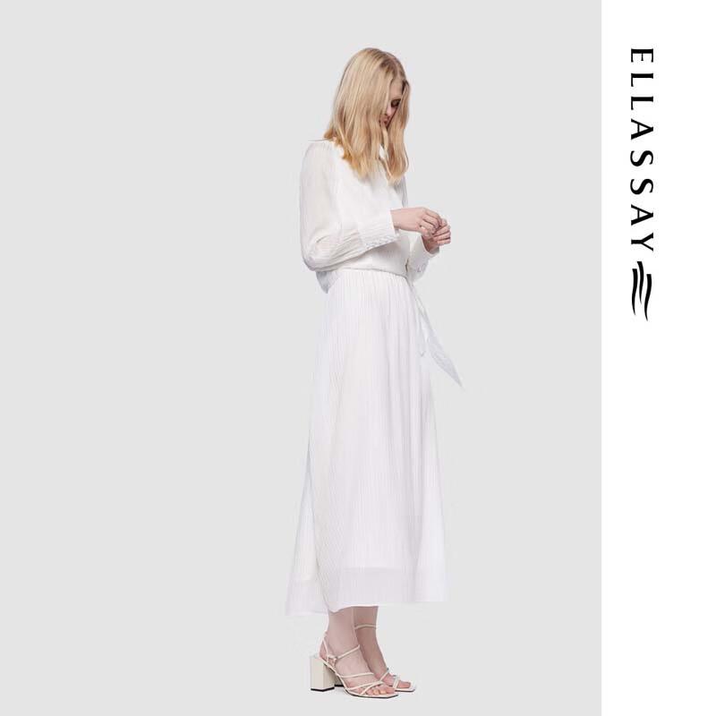 ELLASSAY Elegant Silk Blend Long Pleated Skirt