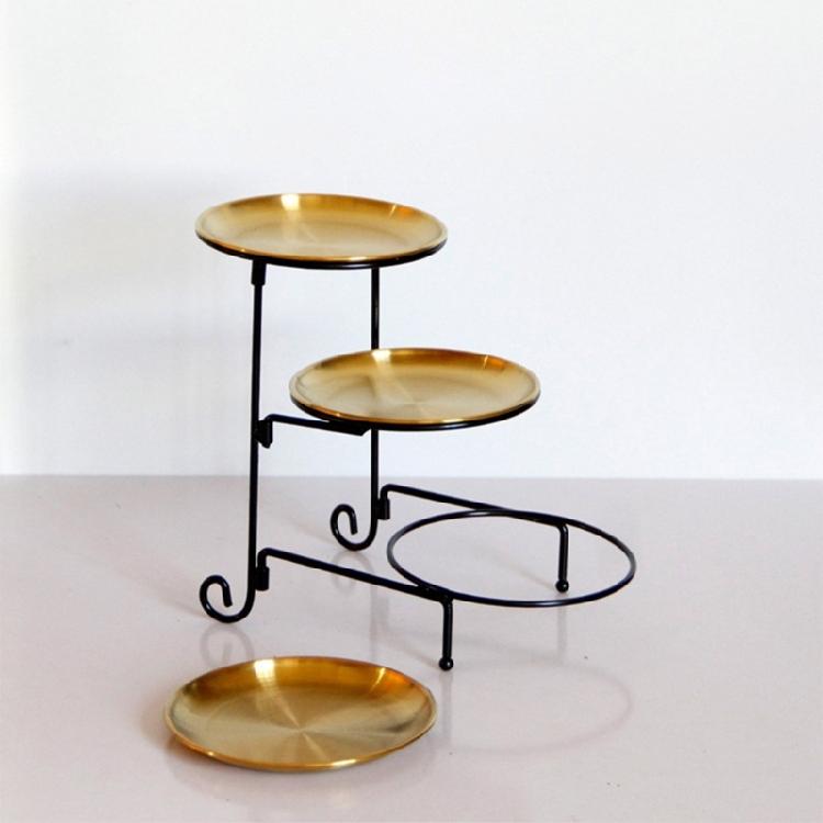 Three Tiers Display Stand for Festives and Casual Dining Detachable Cake Holder Wedding Banquets Cupcakes Holder
