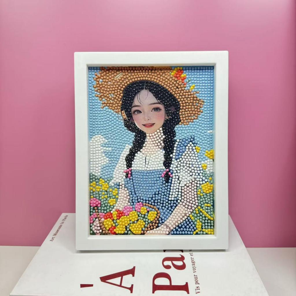 Children'S Diamond Painting Framed Handmade Diy Material Bag Sanrio Diamond Paste Painting Concentration Toy