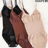 Women'S Seamless Bodysuit Shapewear with Crochet Button,Tummy Control,Butt Lifting,Knit Fabric,Polyamide 85%,Spandex 15%,Stretchy Slimming Body Shaper