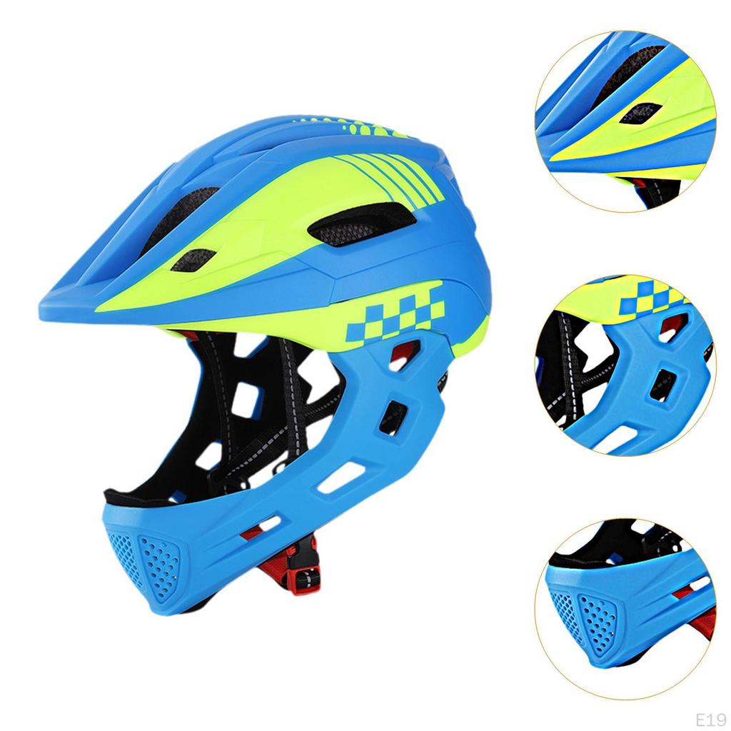 Kinder Fahrradhelm Kinder Vollgesicht Belüftung Tragbar Straße Berg für Roller