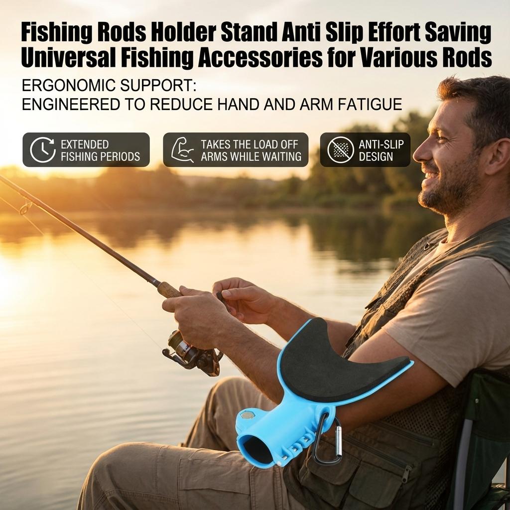 Fishing Rods Holder Stand Anti Slip Effort Saving Universal Fishing Accessories for Various Rods