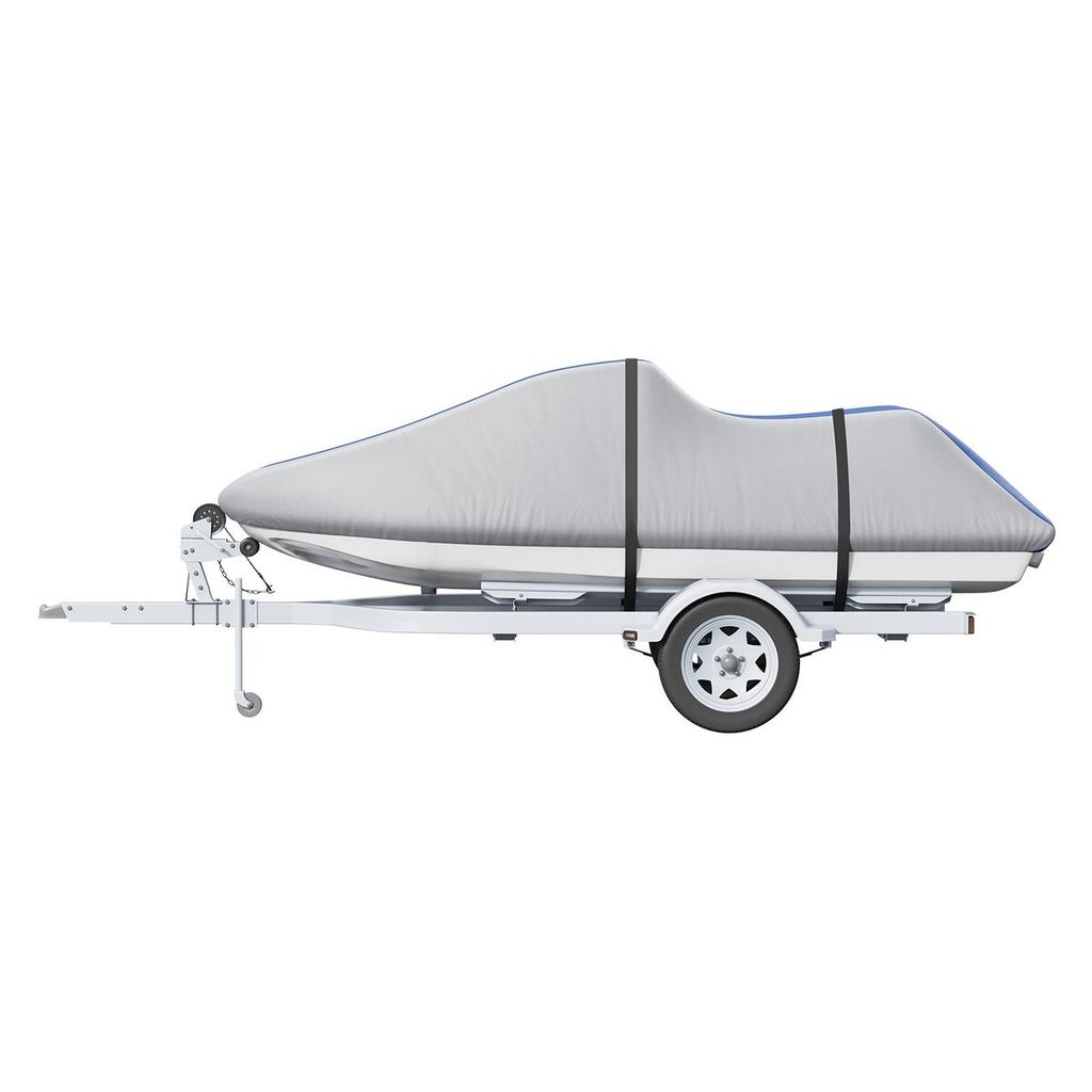 Jet Ski Cover, 3200-3420 Mm Trailerable Waterproof PWC Cover, Heavy-duty 600D Marine Grade PU Oxford Fabric, UV Resistant Seadoo Cover with Buckle