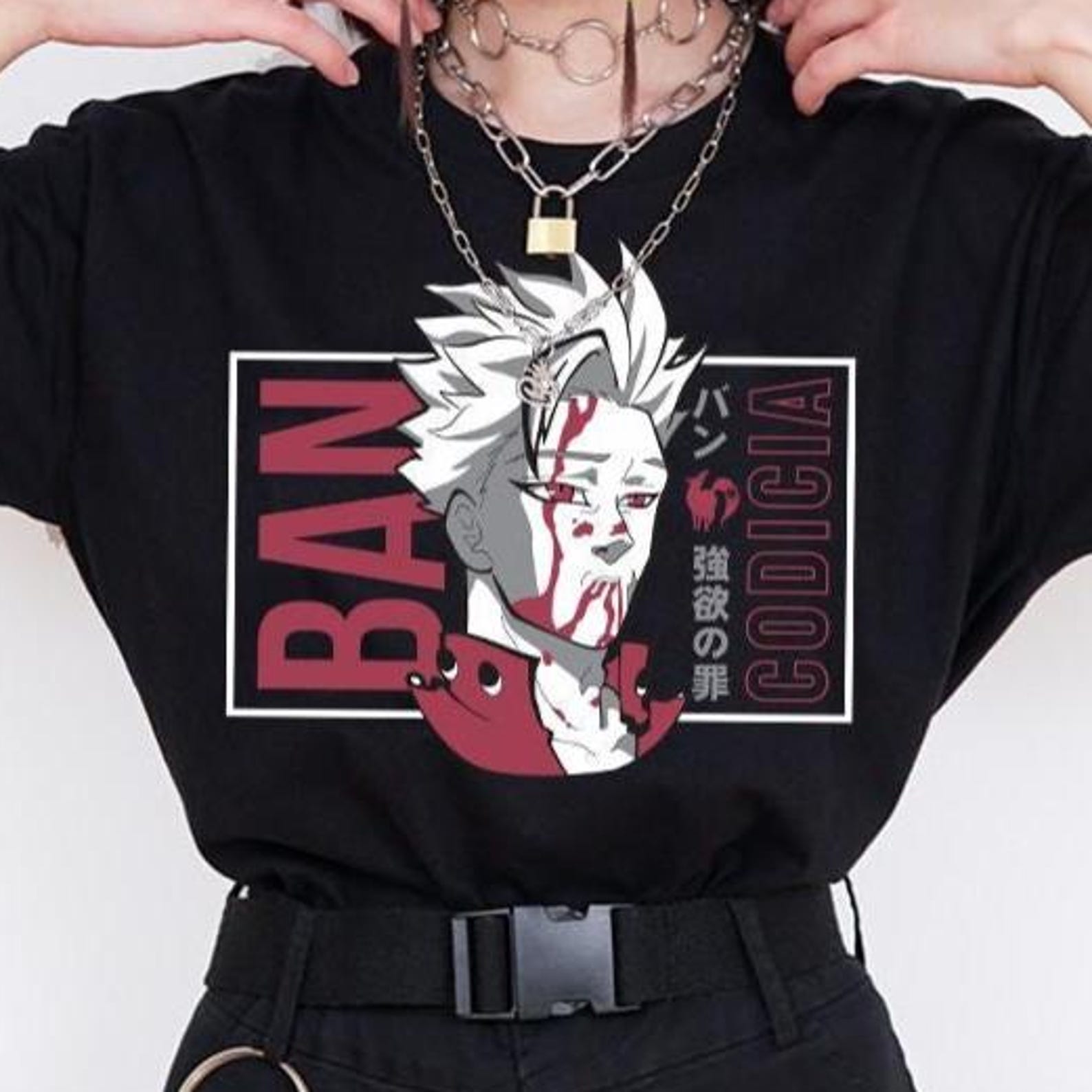 Ban Anime Shirt - Seven Deadly Sins T-Shirt,Nanatsu No Taizai Cosplay Tee M