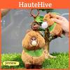 Hamburger Capybara Back Crow Cartoon Design Plush Keychain For Car Key Fob Gift