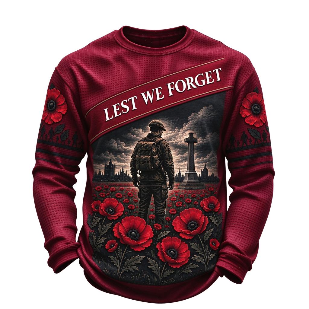 Men's Knit Crewneck Long Sleeve Shirt for Casual or Everyday Wear