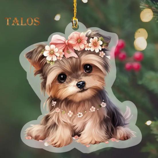 Pandantiv mașină Acrilic Câine balansoar Ușor Oglindă pentru mașină Atârnat Accesorii pentru interiorul mașinii Geantă de umăr Decorare ghiozdan Charm Cadou de Ziua Îndrăgostiților