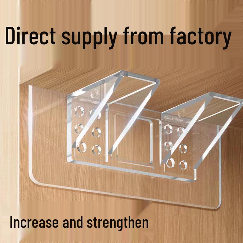Nail-Free Right Angle Shelf Support Bracket for Wardrobes and Cabinets