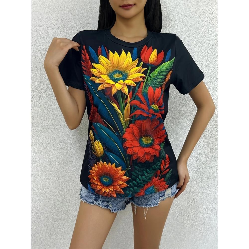 

Women s Summer Short Sleeve T Shirt Casual Fashion Clothing Witch Patterns Plus Size Women s Tops Vacation Travel Clothing Y2K M