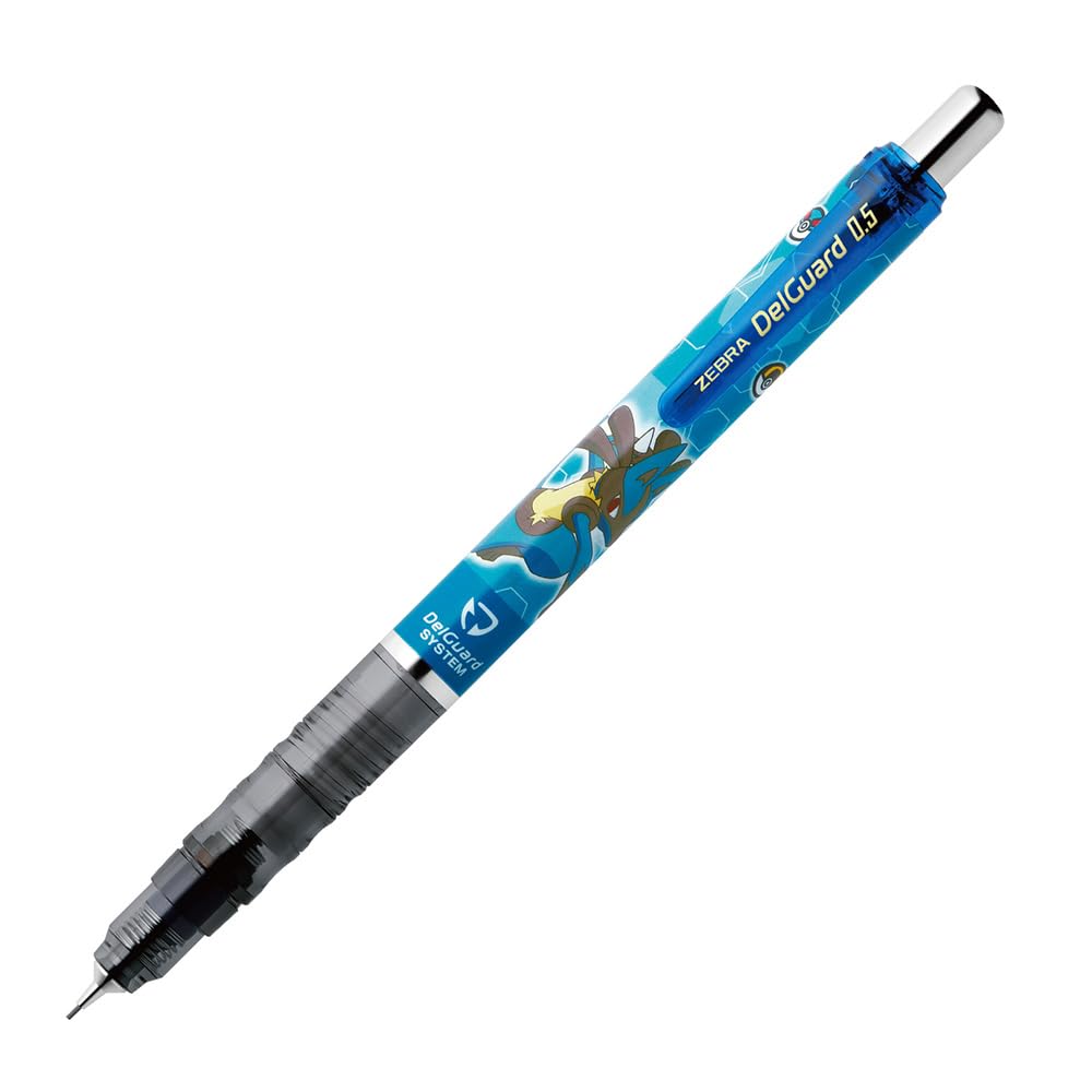 

Zebra DelGuard Mechanical Pencil, 0.5mm, Pokémon Lucario, Blue, P-MA85-PO-BL