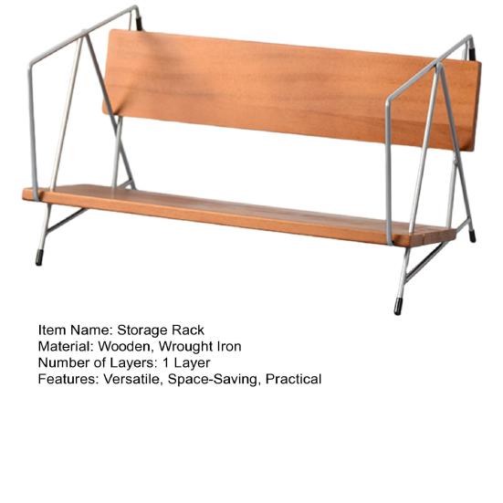 Nordic Retro Bookshelf Bench Style Walnut Storage Rack Desktop Organizer for Magazines Book And Decorations Stylish Home Office Organizer