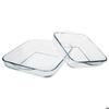 5five - Lot De 2 Plats Carrés En Verre