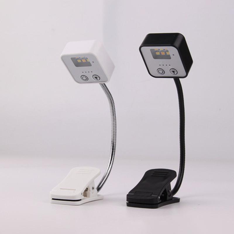 LED Desk Lamp USB Rechargeable Light Flexible Portable Book Clip Light Bedroom Table Reading Eye Protection Study Table Lamps