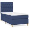 Box Spring Bed with Mattress Blue 80 x 200 cm Fabric