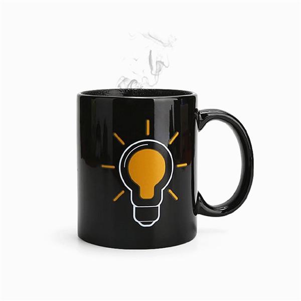 Color Changing Cup Ceramic Discoloration Coffee Tea Milk Mugs Creative Discoloration Mug Gifts  