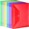 A4 Transparent File Bag Folder Plastic Envelopes Clear File Folders Document Organizers With Snap Button School Office Supplies