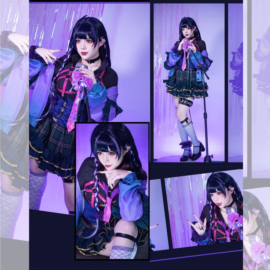 Nijisanji Kyoran Meroko Cosplay VTuber Halloween Meroko [Milky Time] Costume, (Costume)