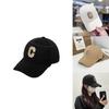 Trendy Black Letter Embroidered Baseball Cap Adjustable Cotton Summer Hat