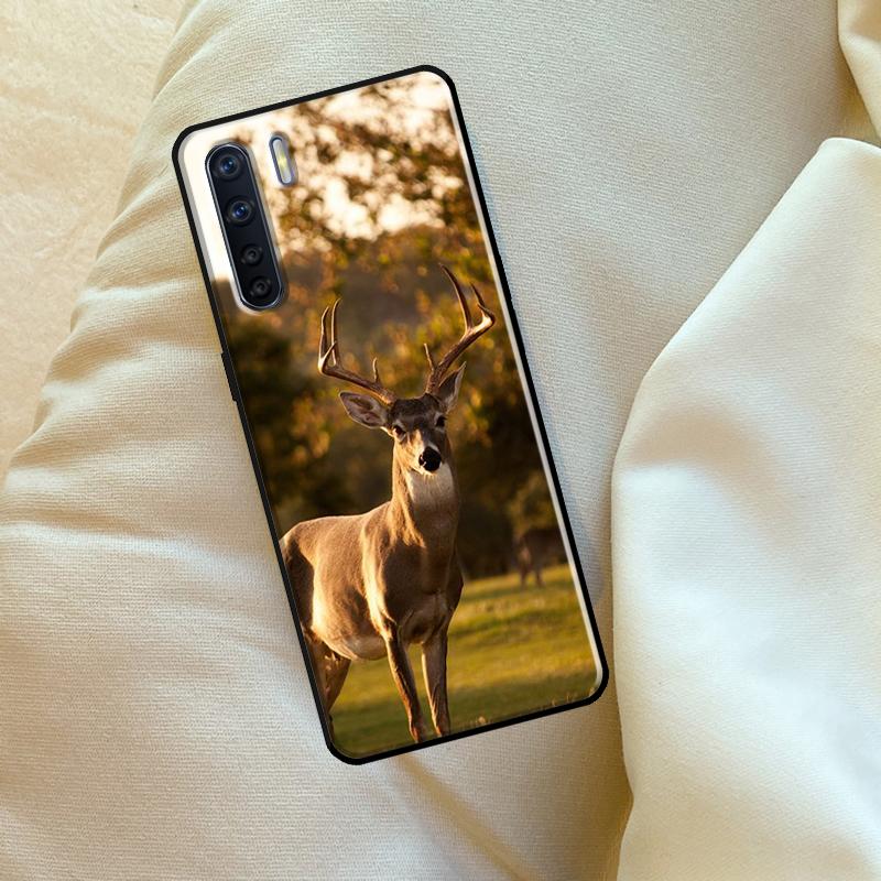 Animal Deer Case For Oppo A60 A80 A40 A15 A16 A17 A57 A94 A74 A54 A76 A96 A18 A38 A58 A78 A98 A6 A5 Pro