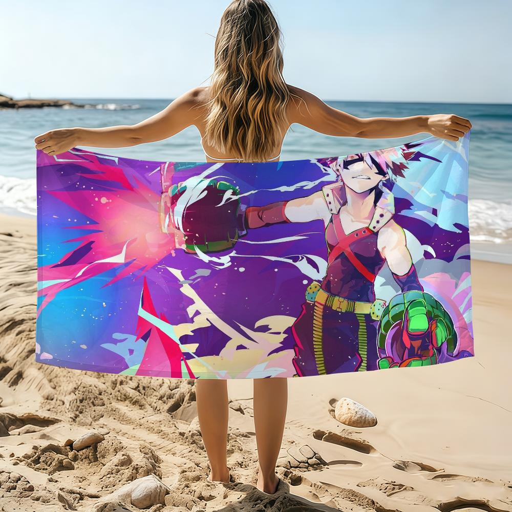 Anime B-Bakugou K-atsuki S Towel Beach Towel Oversized Quick Dry Towel Absorbent Soft Swim BeachTowels for Men Women