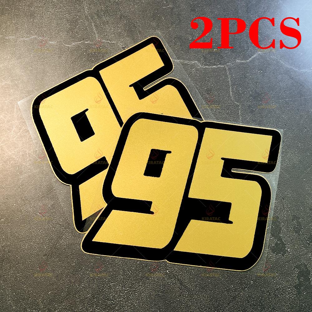 Gold Number 95 Motorcycle Stickers for Motorcycle Fairings Car Trunks Window Scooters Body Universal Waterproof Vinyl Decals