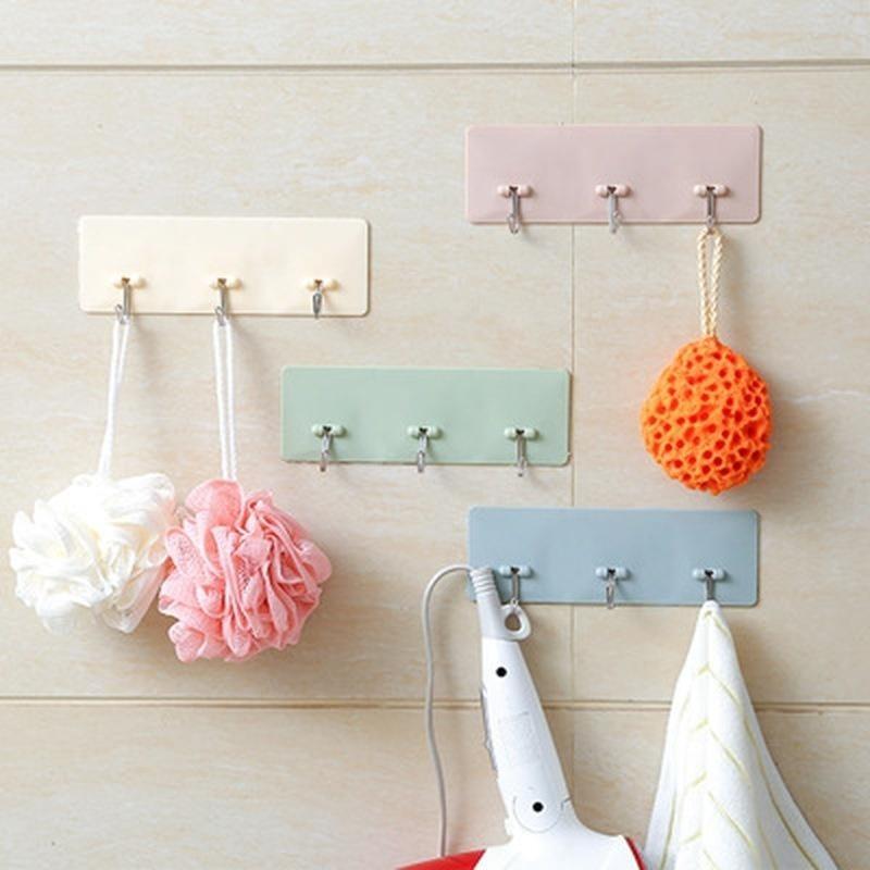 1PC Wall Rack Kitchen Storage Holder Wall Hook Kitchen Organizer Bathroom Accessory