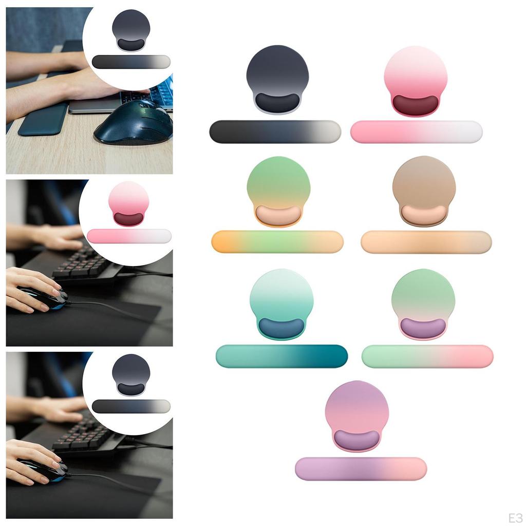 Alfombrilla de Ratón con Soporte para Muñeca Cojín para Gaming Esterilla Ergonómica de Apoyo para Teclado para Oficina Hogar