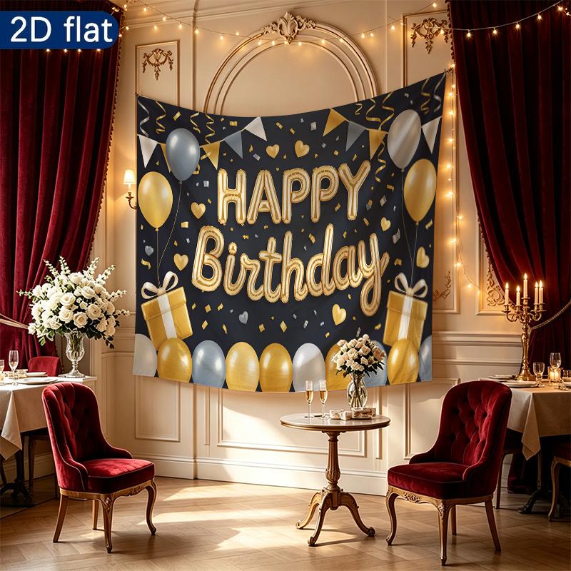 Party Backdrop Happy Birthday Birthday Photo Booth Background Front Door Decor