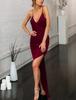 Ladies' Red High-end Suspender Long Dress Party
