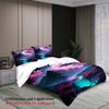 Vibrant Dreamy Mountain Bedding Set Full Purple Cherry Blossoms Comforter Cover Waterfall Moon Duvet Cover Queen King Size