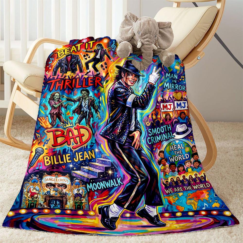 Pop: Michael Jackson Decke Weich & Gemütlich Geeignet für Sofa Wohnzimmer Bürostuhl Vier Jahreszeiten Vielseitig Modern
