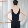 Women's Ballet Dance Leotard with Footed Tights - Gymnastics Vest for Practice and Performance