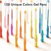Shuttle Art Gel Ballpoint Color Set of 120 Colored Ballpoint Gel Adult Coloring For School Entrance Christmas Transparent Case Included Pens, Pens,