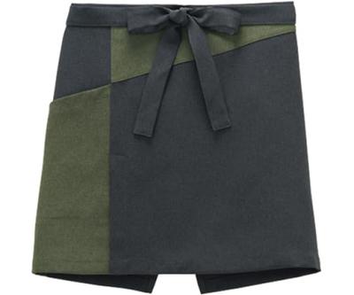[Faith Mix] Japanese Short Apron FK7200 Charcoal X Green