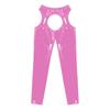 Womens Wet Look High Waist Cutout Leggings Crotchless Open Butt Patent Leather Skinny Pants Clubwear