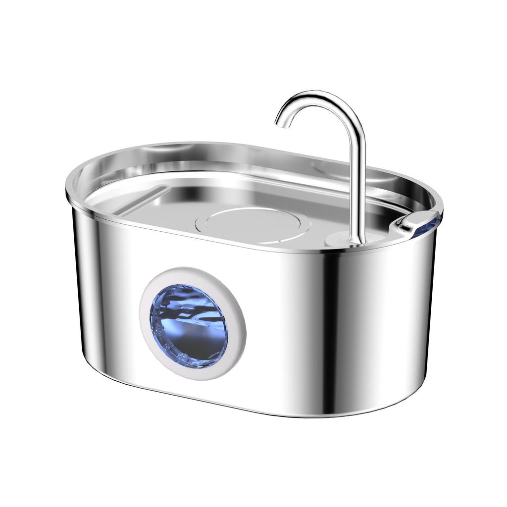 2.2L Stainless Steel Smart Pet Water Fountain - Automatic Circulating Water Feeder for Cats and Dogs