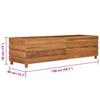 Raised Garden Bed 150 x 40 x 38 cm Reclaimed Teak Wood and Steel