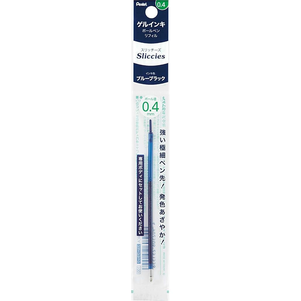Pentel XBGRN4CA Ballpoint Pen Refill Rich s Refill 0.4 Blue Black