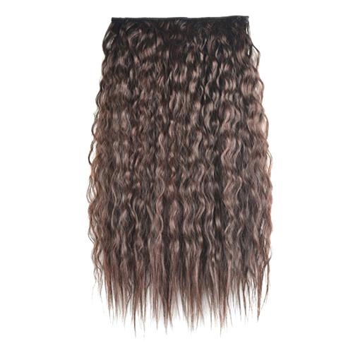 Sexig Lång Gradient Färg Fest Kvinnor Vågigt Lockigt Clip-in Hårförlängning 60cm