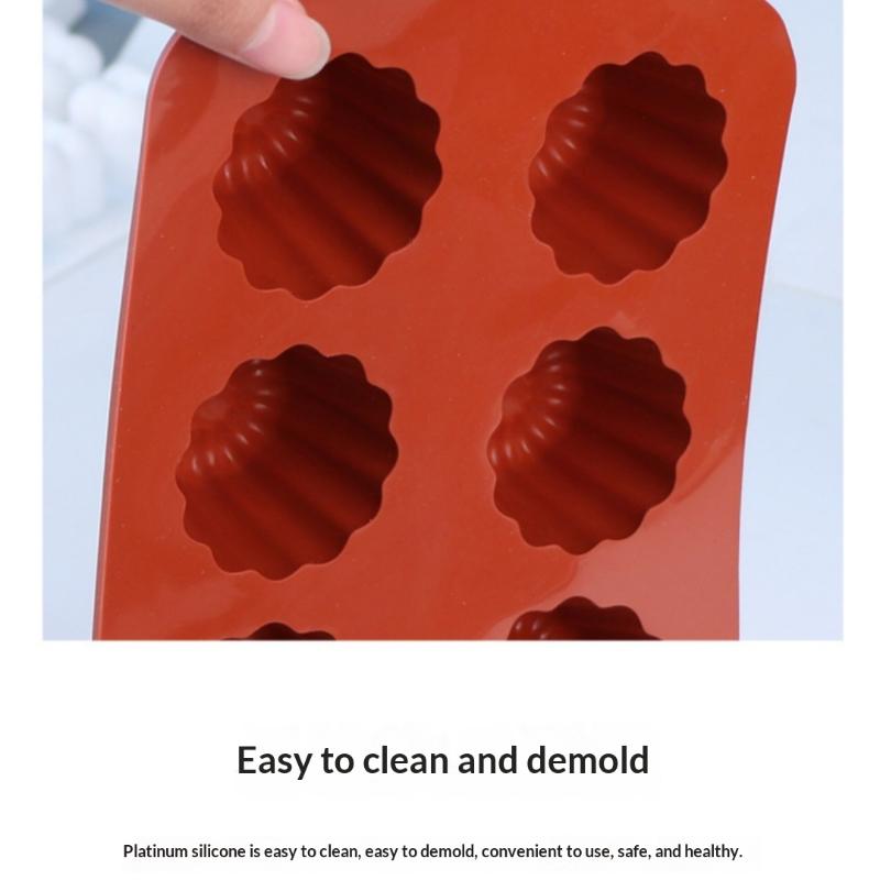 1Pcs Muffin Cupcake Baking Tray Bordelais Fluted Cake Pudding Mold 8/18 Holes Caneles Silicone Mold Diy Baking Kitchen Accessory