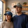Unisex Snap-On Print Baseball Cap | Adjustable Vintage Washed Grey Soft Fabric Dad Hat For Outdoor Casual Sports