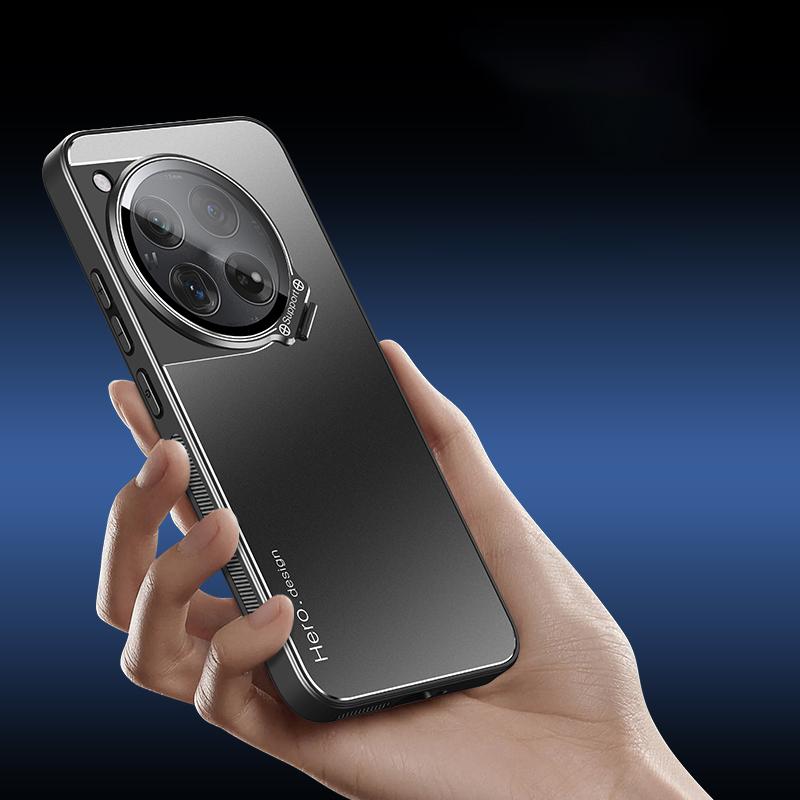 For OnePlus 12 5G Case with Lens Kickstand Shockproof PC+TPU Phone Cover