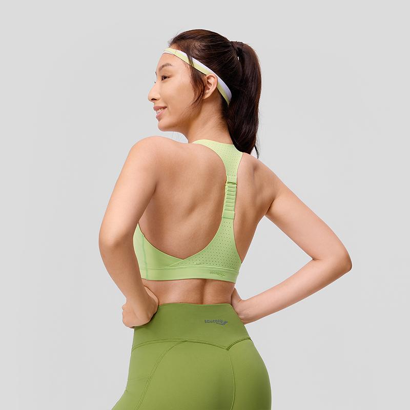 Saucony Solid Color Breathable Sports Bra Women underwear Soft-Yellow SC1249005DY-YL08