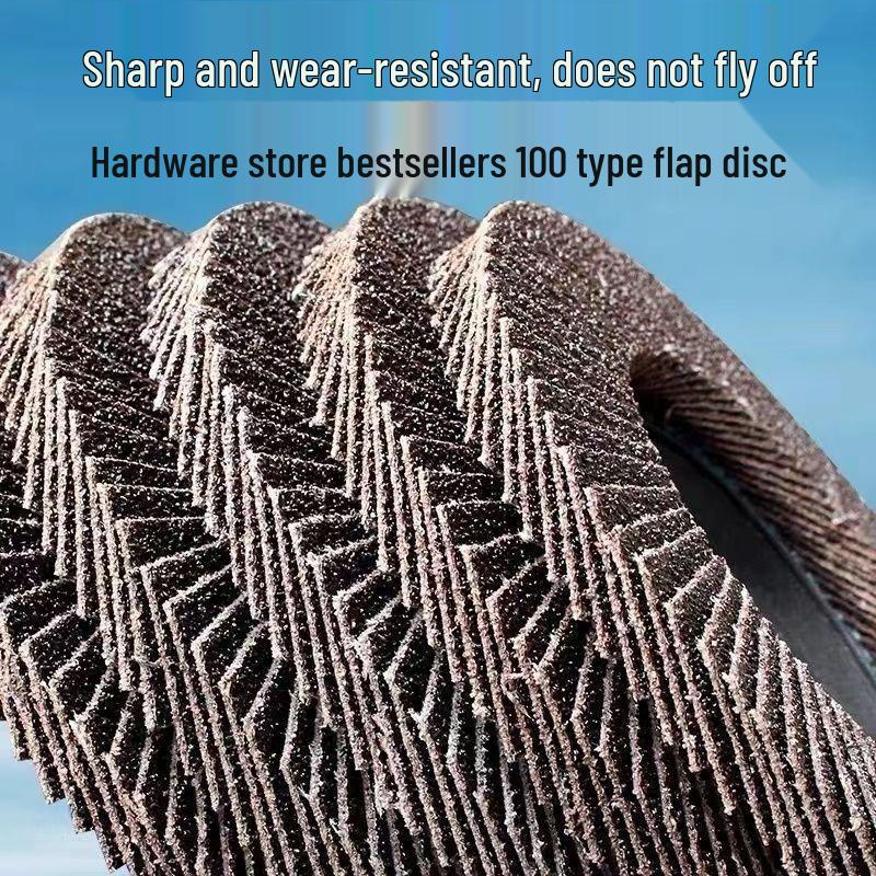 Thickened 100mm Stainless Steel Angle Grinder Flap Disc for Polishing.