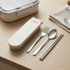 Stainless Steel Cutlery Set Spoon and Chopsticks Set Spoons and Forks Set with Organizer Bear Travel Tableware for School Kids