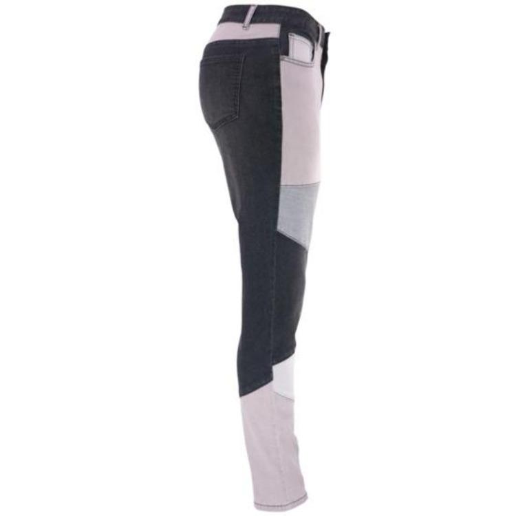 Vintage Patchwork Slim Women Jeans Bottoms