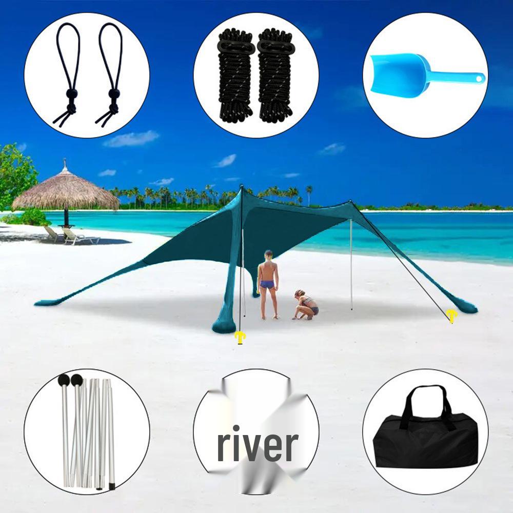 Cort de plajă Copertină portabilă pentru camping și protecție solară
