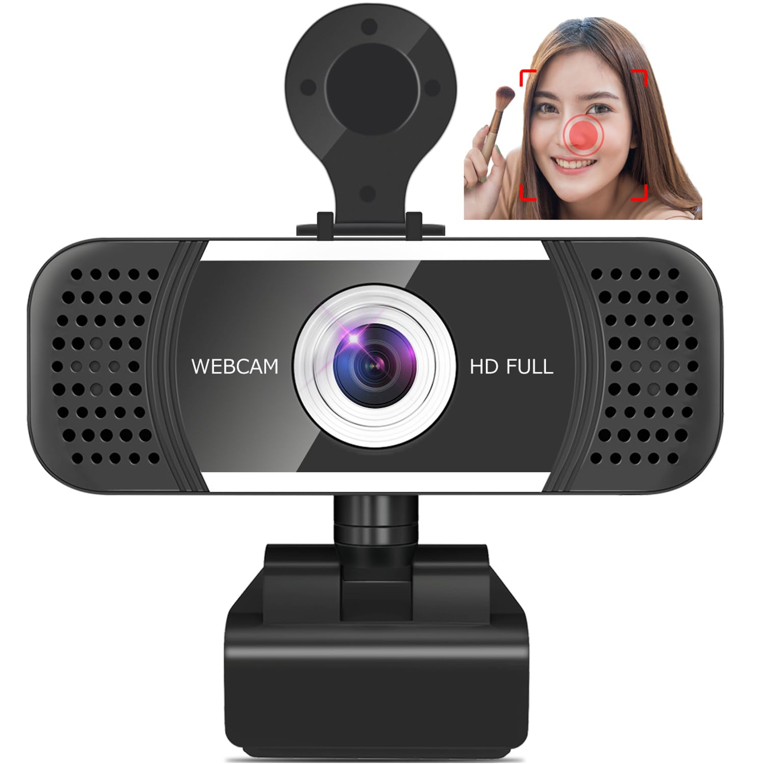 

Cyvorsky million 2K automatic focus Webcam Webcam lightweight and compact angle of view no unnecessary cover automatic light 30fps Included angle USB чорний