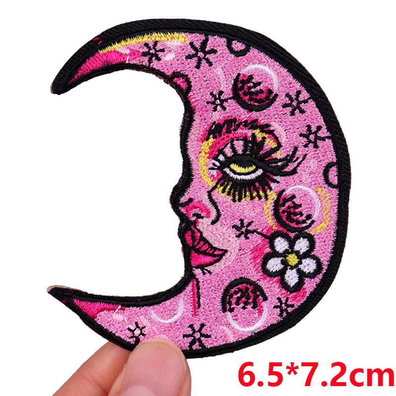 Hats Sew /Ironing Embroidered Patches Cartoon /Mushroom Planet Patch Iron On Patches For Clothing Thermoadhesive Patches Sew Badge